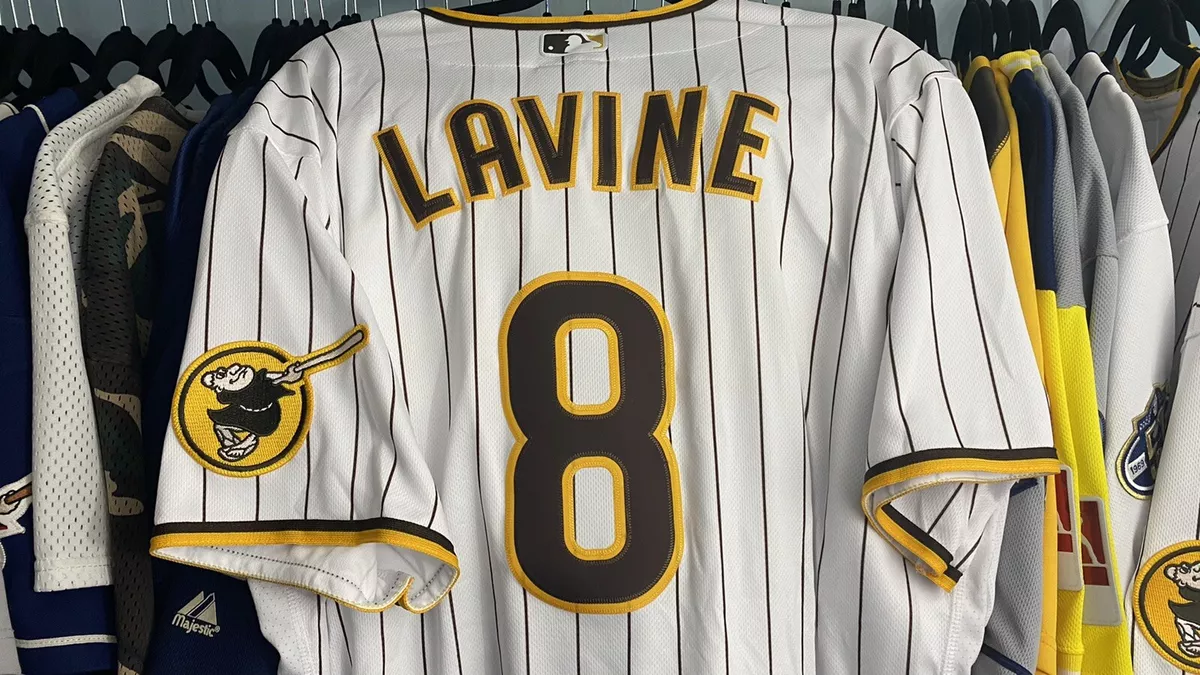 Zach Lavine authentic custom Padres jersey. One of one. Bulls