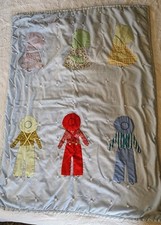 Vintage Handmade Quilt Sunbonnet Sue Farmer Baby Nursery Crib 43"x31"