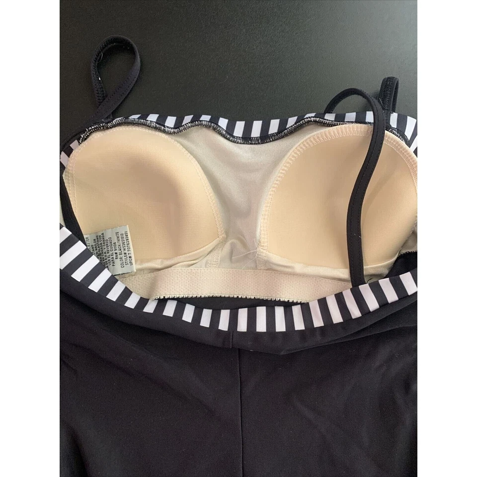 Traje de baño de una pieza White Stag para mujer negro blanco pequeño 4/6 Foto 4 de 4