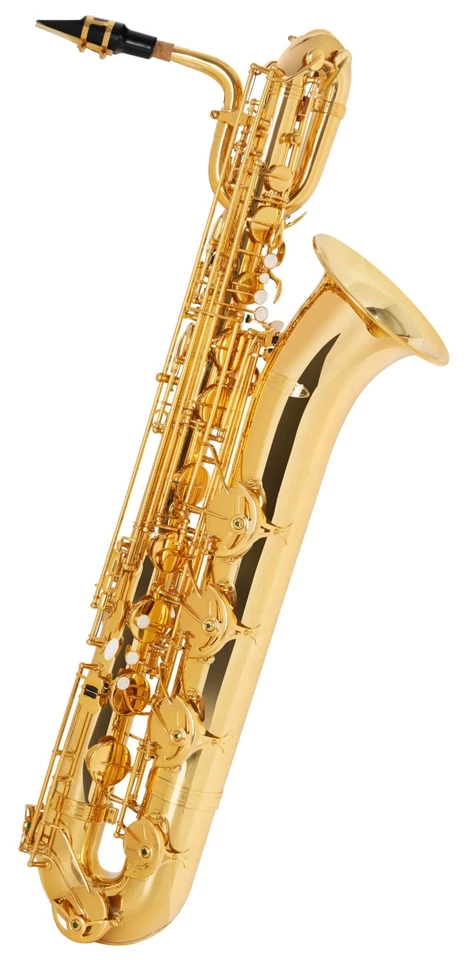 Saxophone Baryton Saxo Laiton Basse Mi Accorder Compris L'embout Coffre le gant - Photo 4/4