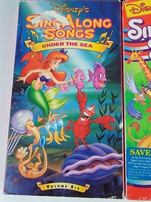 Disney Sing Along Songs VHS Taps Lot of 4 Zip A Dee Doo Dah