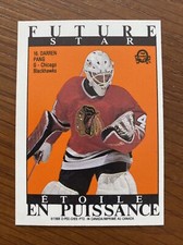 1988-89 O-PEE-CHEE Hockey Stickers Future Star Darren Pang Chicago Black Hawks