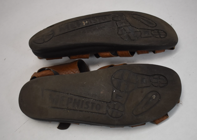 Mephisto Sam Walking Fisherman Sandals Brown Leather Mens  display picture 3