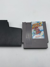 Super Mario Bros 2  (Nintendo, NES) Cartridge & Cover Only  - Pins are Cleaned