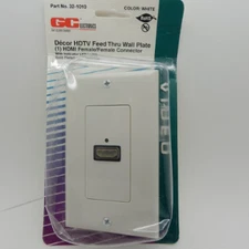 GC Electronics Decor HDTV Feed Thru Wall Plate 32-1010