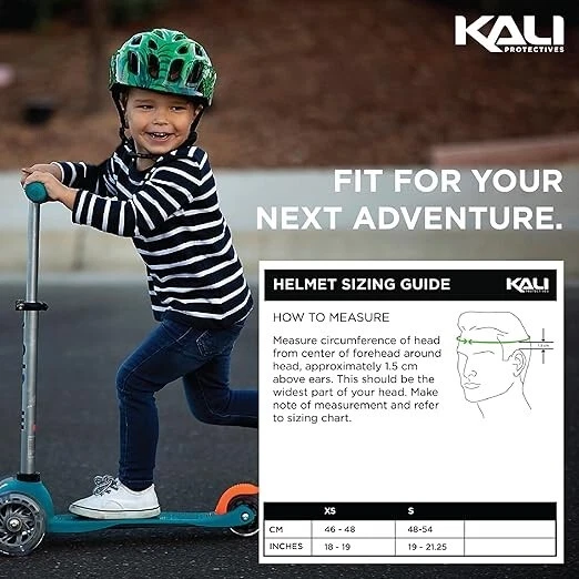 Casco iluminado Kali Child Chakra confeti - verde brillante selva talla XS Foto 2 de 2