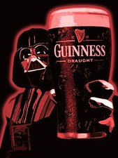 METAL VINTAGE SHABBY-CHIC TIN SIGN GUINNESS STARWARS PLAQUE/FRIDGE MAGNET