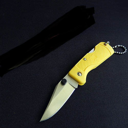 SOG Microdot Small Folding Knife W/chains Yellow Handle | eBay