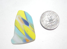 Sea Glass, Multi Color Baby Blue Orange White Yellow