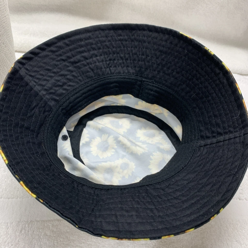 Sombrero de cubo estampado de girasol talla 6-1/2 sombrero para el sol, hombre o mujer, protección exterior. Foto 3 de 3