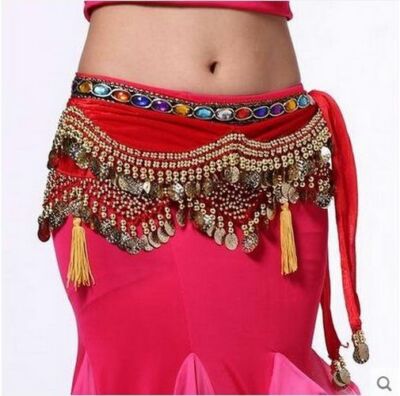 Gold Coins Hip Scarf Women Accessory Belly Dancing Belt  display picture 1
