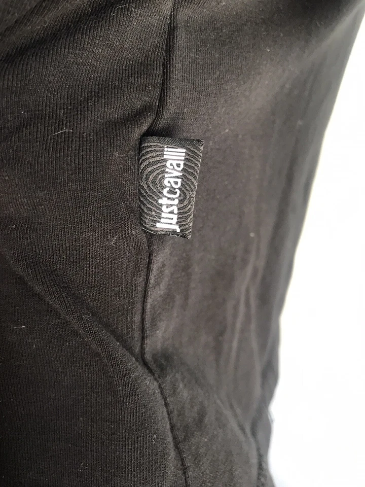 Camiseta negra manga larga para hombre JUST CAVALLI Roberto Cavalli cara de león XL Foto 4 de 4