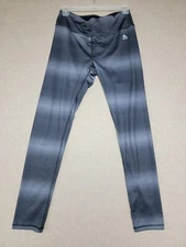 RBX Leggings Women’s Black Medium Striped  Active Wear Yoga Gym Training