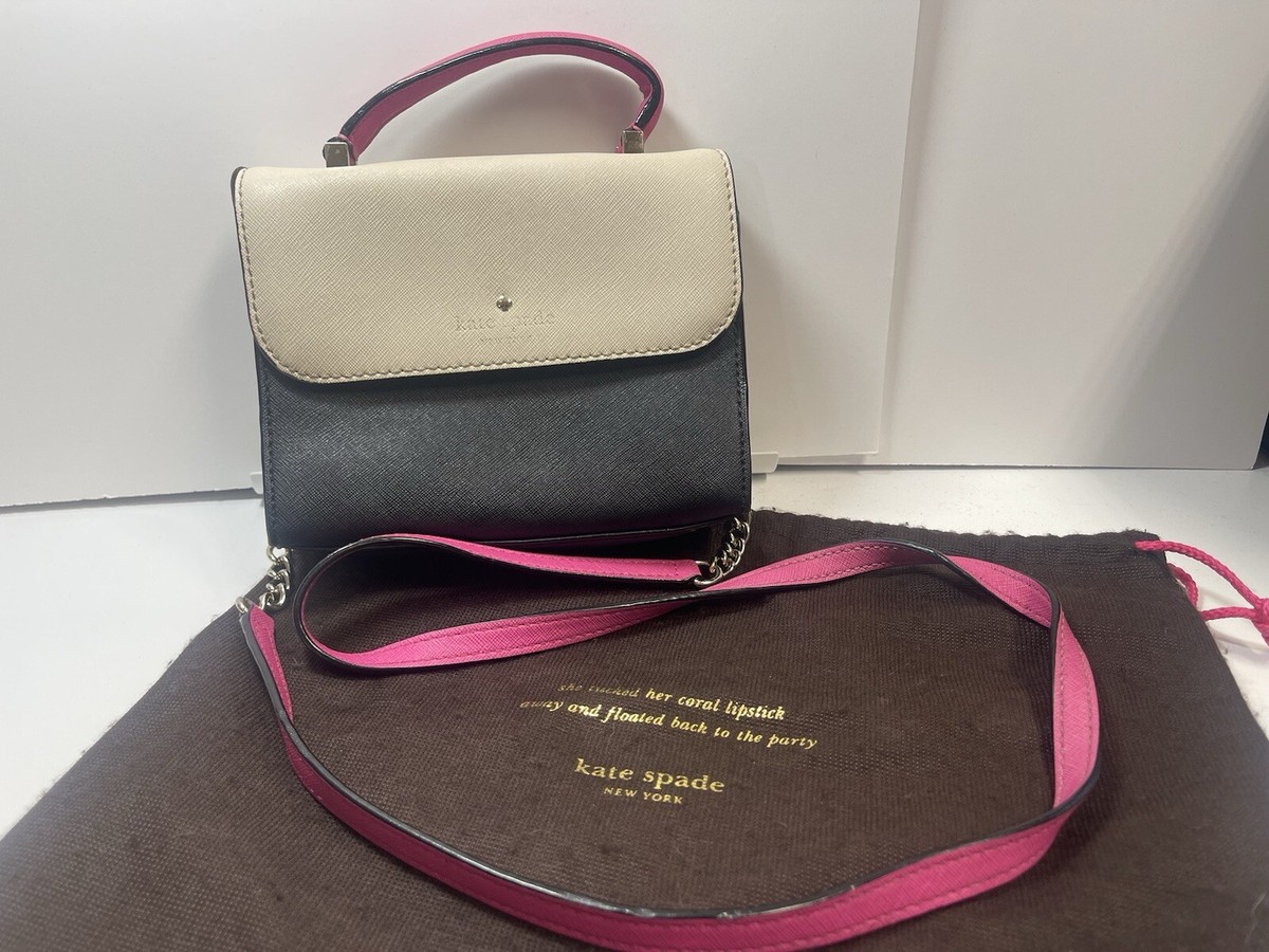 最安値保証!Kate Spade☆Cedar Street Mini Nora Crossbody Bag Kate Spade Cedar Street Mini Nora Pink/Cream/Black Bag | eBay