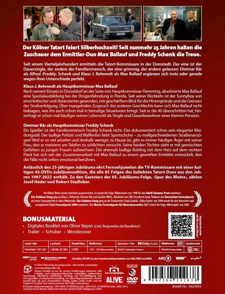 Tatort Köln - Ballauf und Schenk - Gesamtedition (Klaus J. Behrendt) [43 DVDs] - Bild 2 von 4