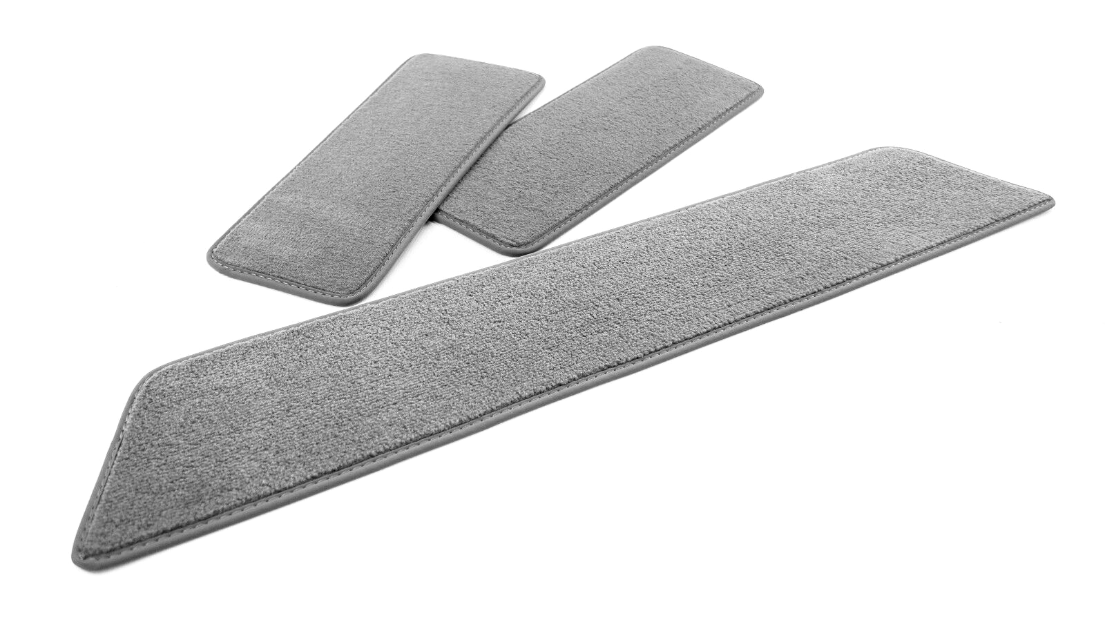 Fußmatten Stufenmatten passend für VW T5,VW T6,T6.1 Premium Velours Grau 3- tlg