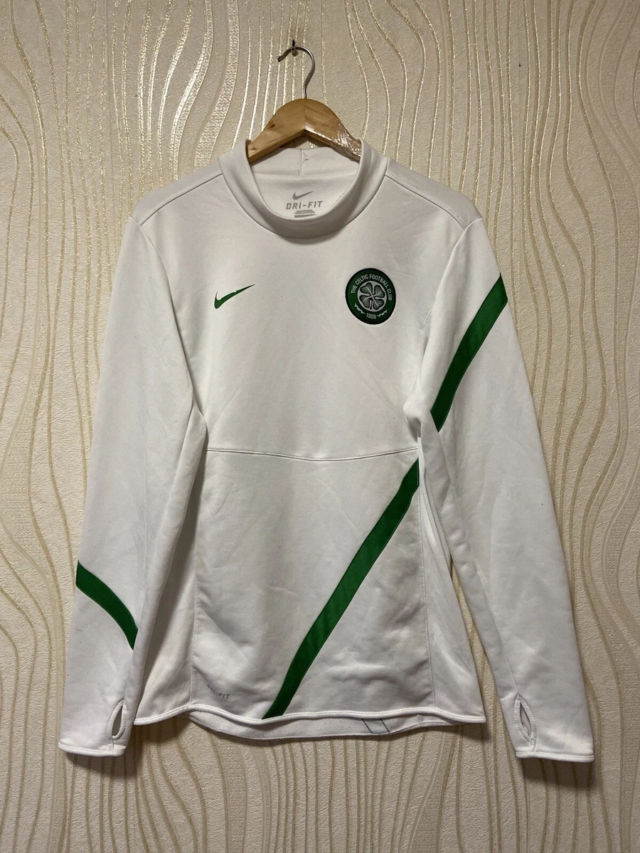 CELTIC TRAINING FOOTBALL SOCCER SWEATSHIRT NIKE sz S MEN WHITE