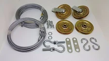 Garage door extension spring Extra Heavy Duty pulley sheave kit & SAFETY CABLE