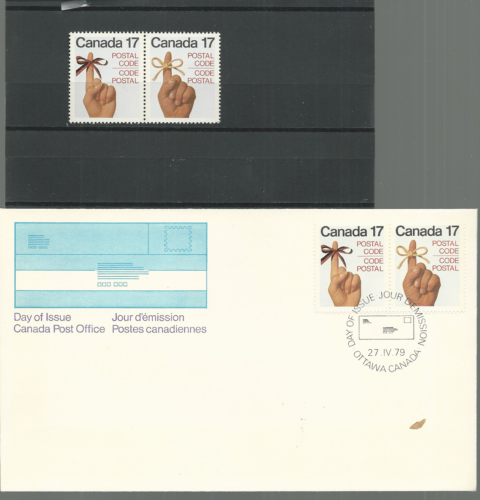 Canada 1979 Sc#815-6 Paire MNH & Officiel Premier Jour Postal Code - Photo 1/1