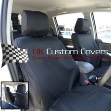 Toyota Hilux 2005 - 2016 Tailored & Waterproof Front Seat Covers - Black 139