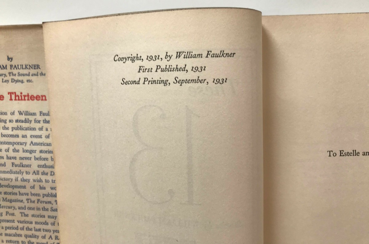 These Thirteen, William Faulkner 1931 First Edition with Original