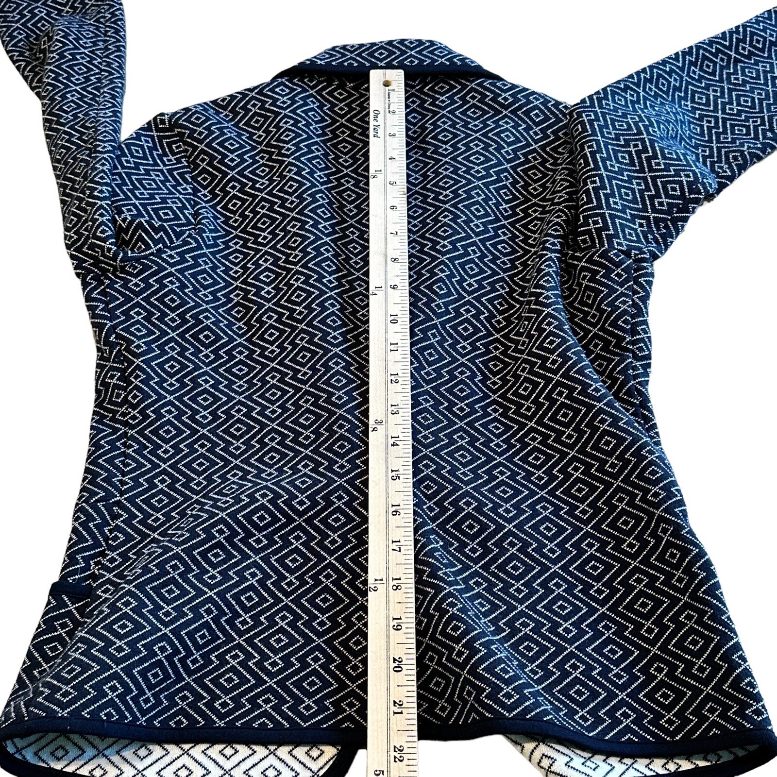 Pendleton Blazer Women's Medium Blue Geometric Pr… - image 5