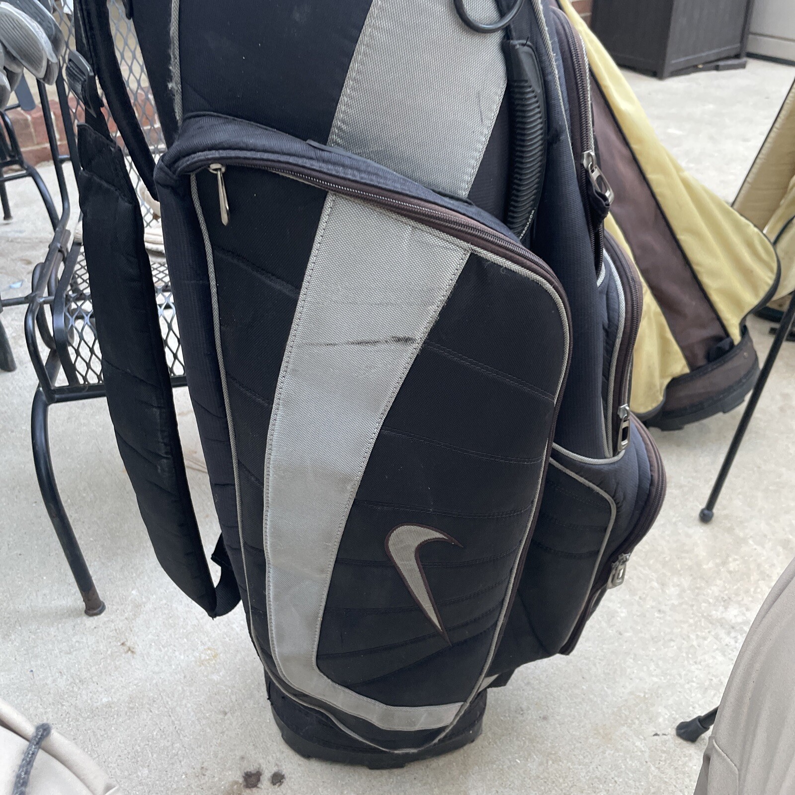 Nike Black/Grey Cart Golf Bag 14way Divider With Lots of Pockets eBay
