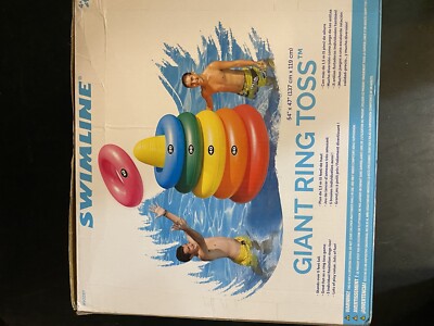 Swimline Giant Ring Toss Game Multicolor, 46 Floating Giant Ring Toss W/ Pump