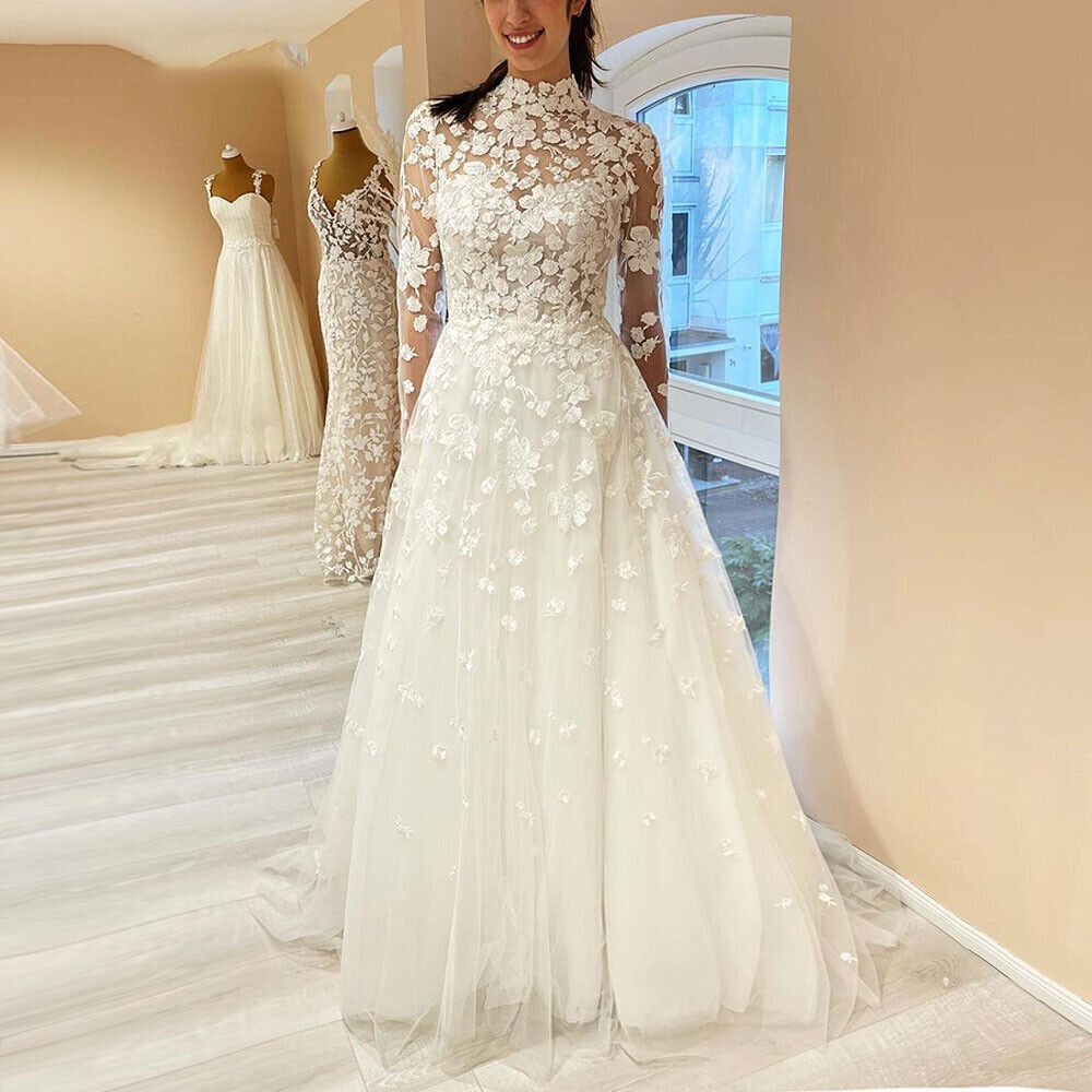 white long bridal dress Casual Long-Sleeved Wedding this gown ensures all eyes are on you as you make your unforgettable entrance Rumi Ines Di Santo Wedding