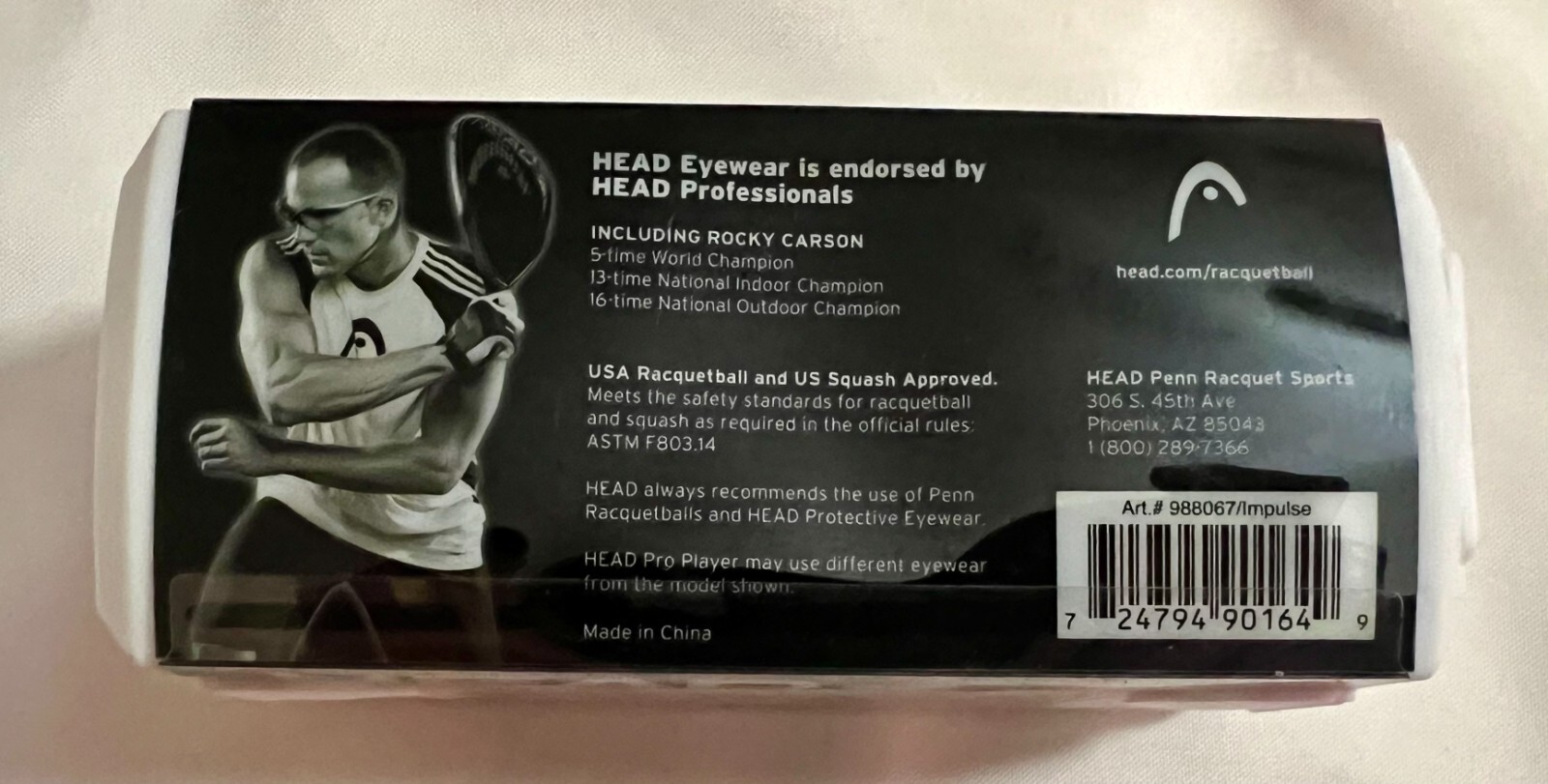 Head Racquetball Goggles Eye Guard Impulse Anti Fog Scratch Resistant Protective for sale online