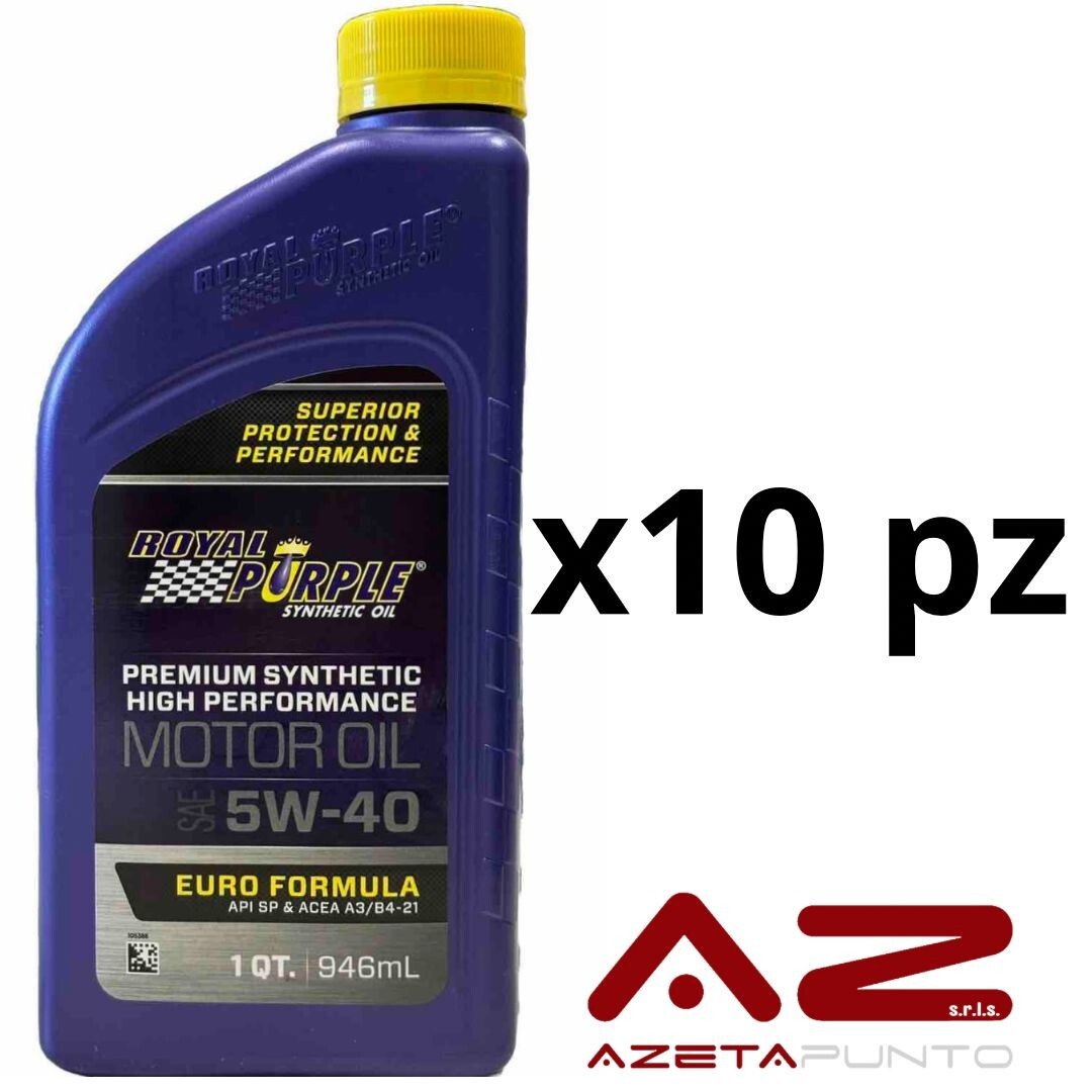 10pz Royal Purple Premium Synthetic High Performance Motor Oil 5W40 - 9460 ml