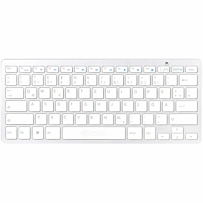 Set: Schlanke Funk-Tastatur mit Scissor-Tasten im Alu-Look & Funk-Maus - Bild 3 von 4