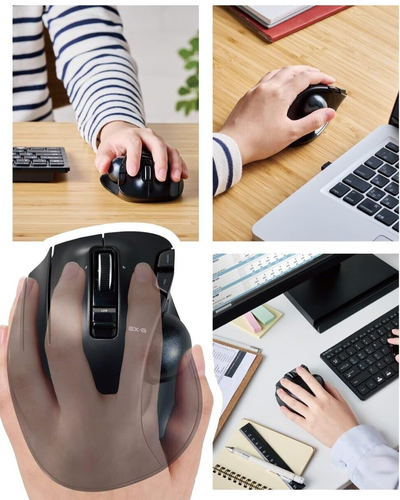 ELECOM Left Handed Mouse 2.4GHz Wireless Easy Thumb Control Trackball M-XT4DRBK - Picture 16 of 24