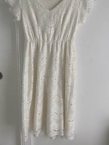 Tiffany Rose White Lace Maternity Dress Party Occasion Size 2 Aus 10/12 Made UK - Picture 6 of 9