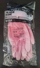 12 Pack Portwest A120 PU Palm Glove Pink XS /6 EN388 ANSI A1 Cut 3131X CE CAT II