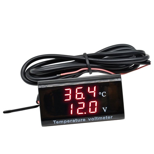 Panel medidor impermeable de doble pantalla LED de voltaje de 0,28" para automóvil motocicleta - Imagen 30 de 44