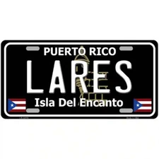 Lares Puerto Rico Black Metal Sign