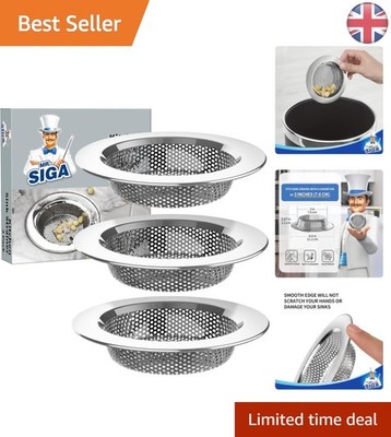 3er Pack Spülmaschinenfest Edelstahl Küche Spüle Siebe, 4,4''