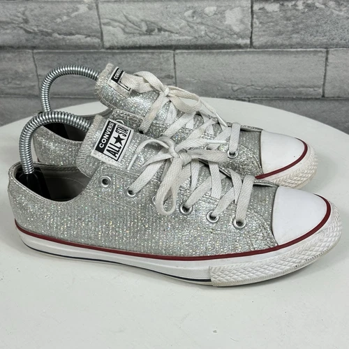 Scarpe da ginnastica Converse Junior Chuck Taylor argento glitter bambino taglia 6