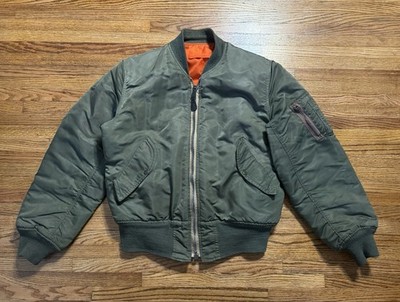 Vintage Alpha Industries MA-1 Intermediate Reversible Bomber Flyers Jacket M