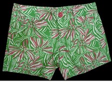 Lilly Pulitzer Callahan Green Bean Walsh shorts size 0 RARE Vacation Cruise
