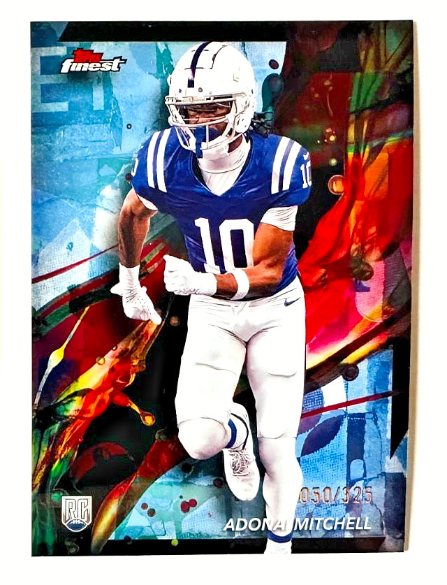 2024 Topps Finest Adonai Mitchell BLUE Refractor SP #/325 Colts Rookie!