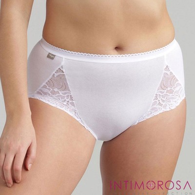 Playtex P00BT Damen Midi Slip Baumwolle Stretch und Spitze