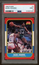 Mark Aguirre Rookie Card 1986-87 Fleer #3 PSA 9