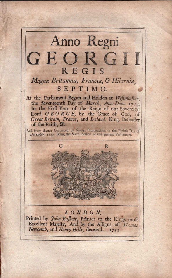 Great Yarmouth Finishing Saint George's Chapel & Duty on Coal 1720 George I Act - Image 2 of 3