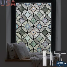 Privacy Window Film UV Blocking Static Cling Frosted Glass Home Decoration New