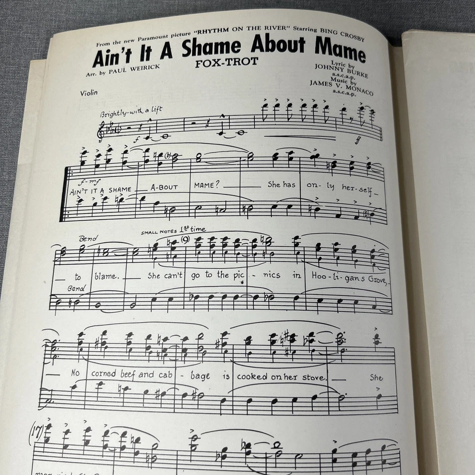 Ain't It A Shame About Mame by Burke Sheet Music 1940 Saintly Joy Select Songs - Image 4 of 4