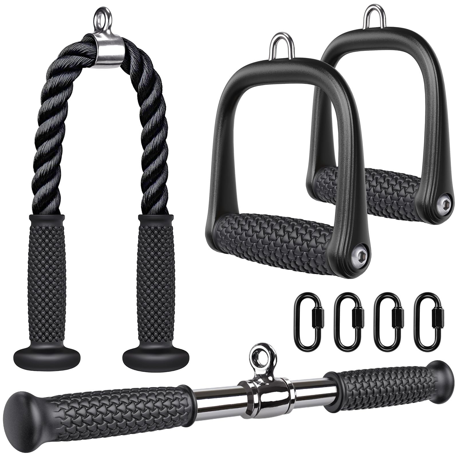 Kipika 18" Rotating Tricep Pull Down Bar Cable Machine Attachment Home Gym