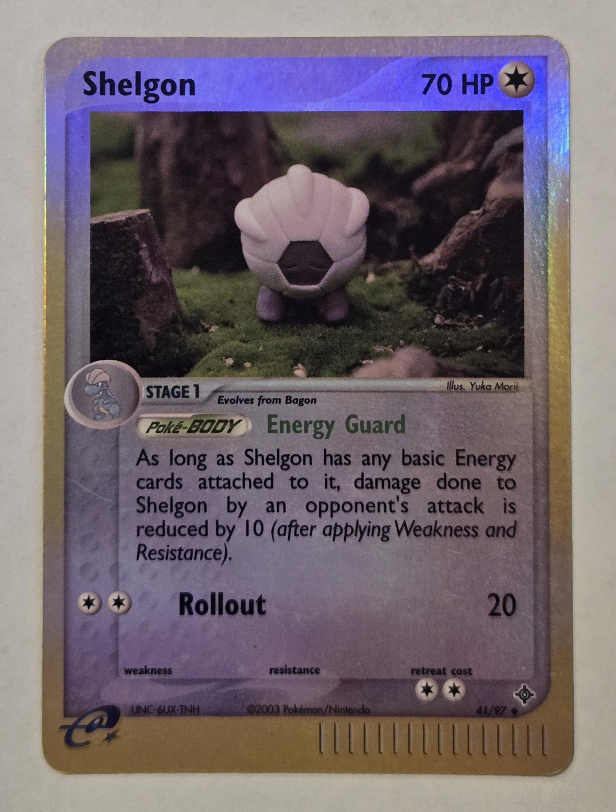 Nintendo Pokemon TCG Shelgon EX Dragon 41/97 Reverse Holo Yuka Morii