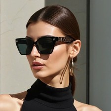 Fashion Designer Square Sunglasses UV400 Trendy Vintage Shades Unisex